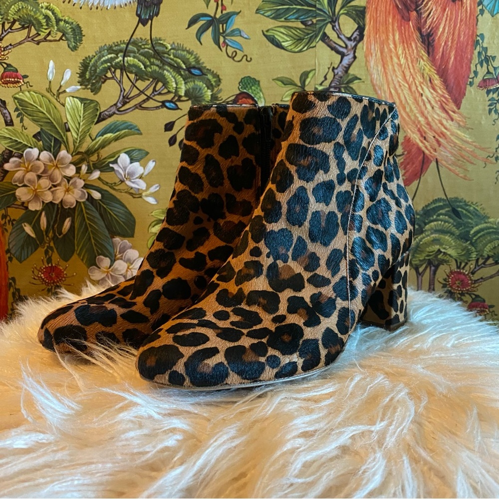 INC leopard Booties